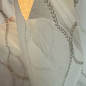 Like New Elegant cream and gold design 
Sheer Curtain